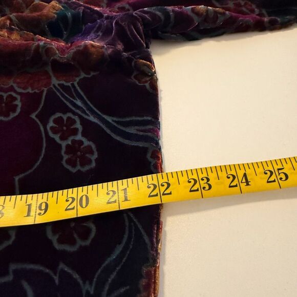 French Laundry Kimono Jacket Purple Floral Velvet Burnout Size 3X Boho, Elegant - Picture 7 of 13
